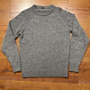Muji Sweater Mens S Gray Wool Blend Crewneck Pullover Sweatshirt Retro Classic